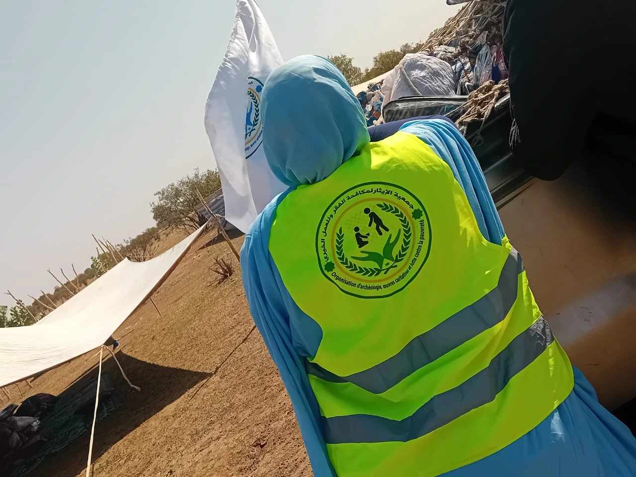 Winter landscape background